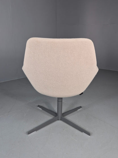 Vintage Swivel Tub Chair Hitch Mylius Modern Design Retro Cream EB12849