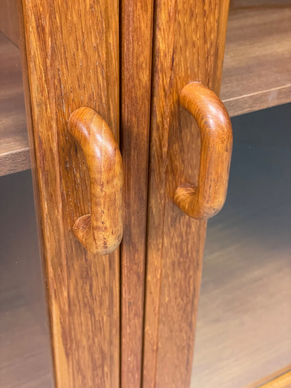 Vintage Teak Cabinet Danish 1970s Retro Mid Century Shelving Cupboard EB12965