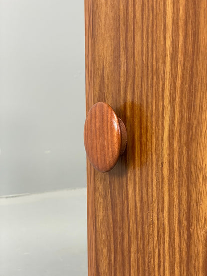 Vintage 1970s Bedside Cabinet Mid Century Style Wood Effect Teak Handle EB12504