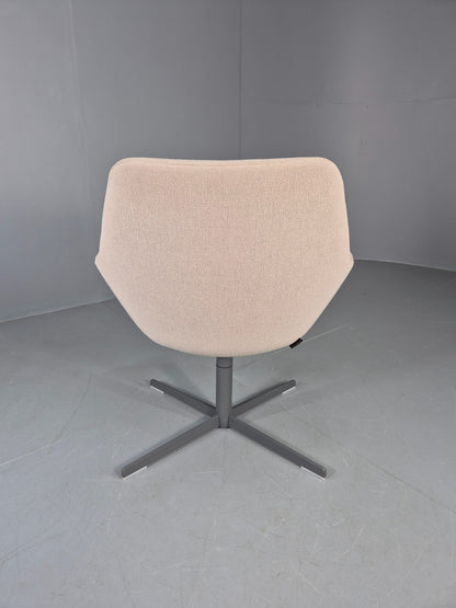 Vintage Swivel Tub Chair Hitch Mylius Modern Design Retro Cream EB12847