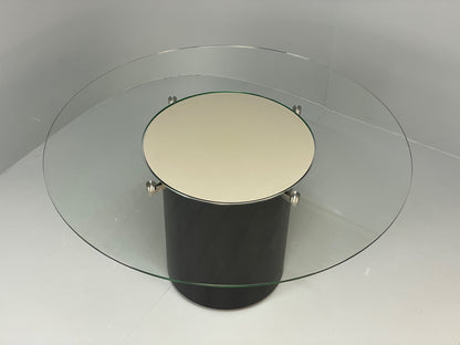 Circular Glass Dining Table By BoConcept Lazy Suzan Black Ash Modern EB12883