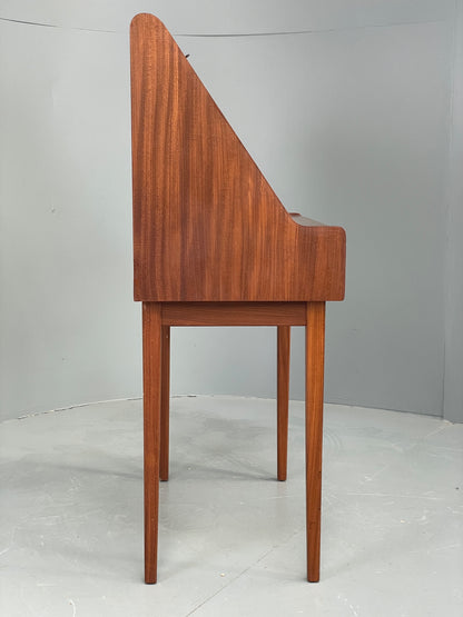 Vintage Teak Writing Desk 1950s Mid Century Retro Drop Door Solid Legs EB12295