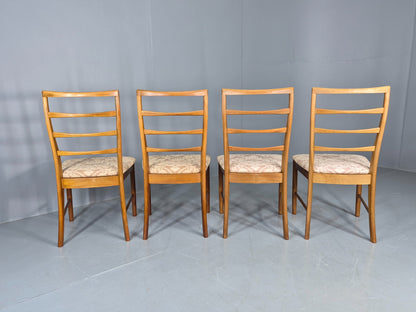 4 Vintage McIntosh Dining Chairs High back ladder Style 1960s Retro MCM EB12861