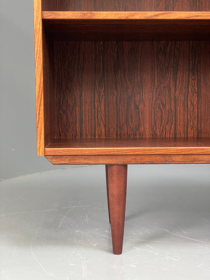 Vintage Danish 1970s Bookcase Mid Century Shelving Retro Darkwood EB12068