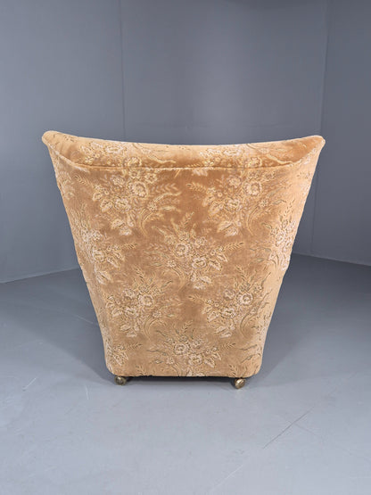 Vintage Lounge Chair 1960s Retro Minty floral wingback EB11846