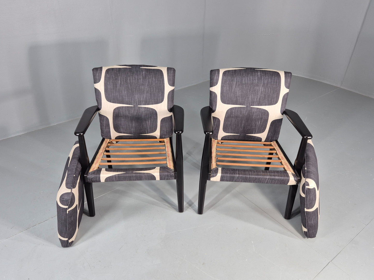 2 Vintage 1960s Lounge Chairs Parker Knoll New Upholstery EB11847