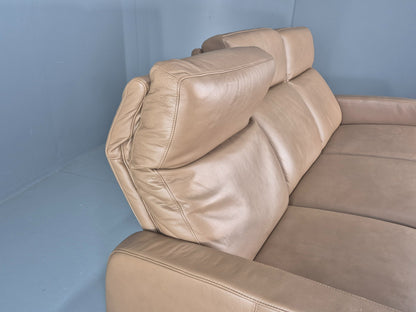 Vintage 3 Seater Leather Sofa Ergoline 1990s Retro Quality Modern Design EB11001