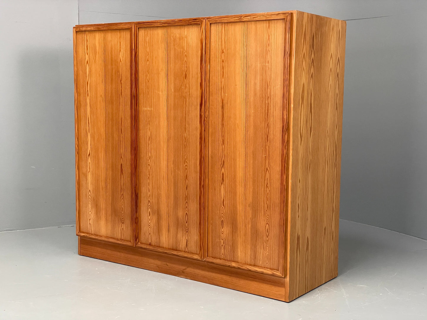 Vintage Danish Pine Cabinet By Viborg Møbler 1970s Drawers Shelving EB10846