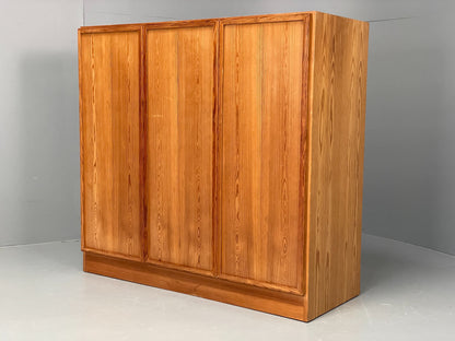 Vintage Danish Pine Cabinet By Viborg Møbler 1970s Drawers Shelving EB10846
