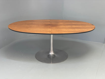 Vintage Arkana Tulip Table Oval Aluminium Base 1960s Maurice Burke EB11877