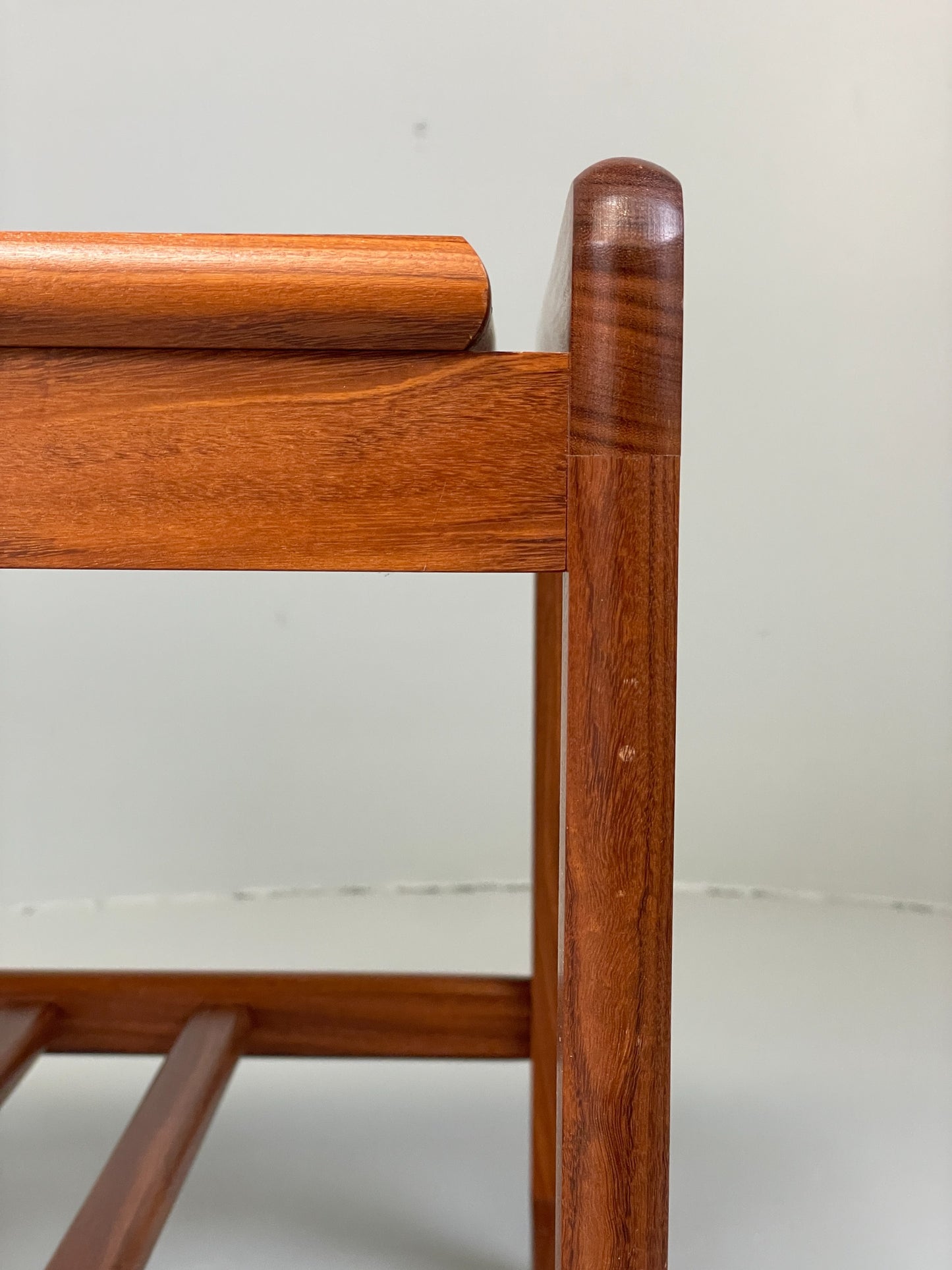 Vintage Side Table Teak Tile Topped 1970s Mid Century Retro Shelf EB12828