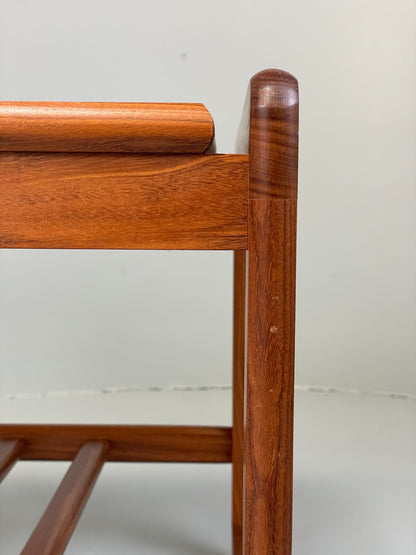 Vintage Side Table Teak Tile Topped 1970s Mid Century Retro Shelf EB12828