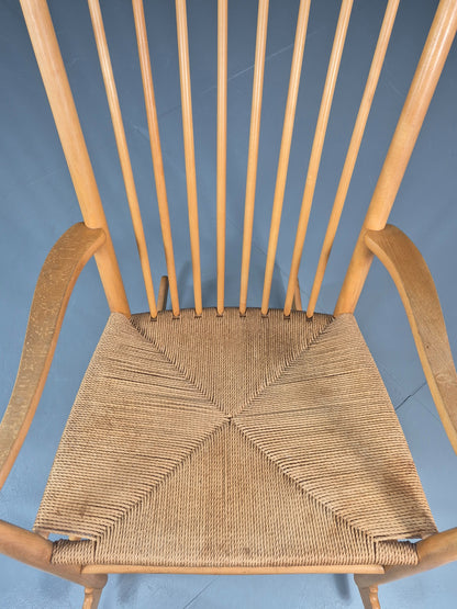 Vintage Wegner Rocking Chair J16 Model for Fredericia c1944 MCM Retro 10991