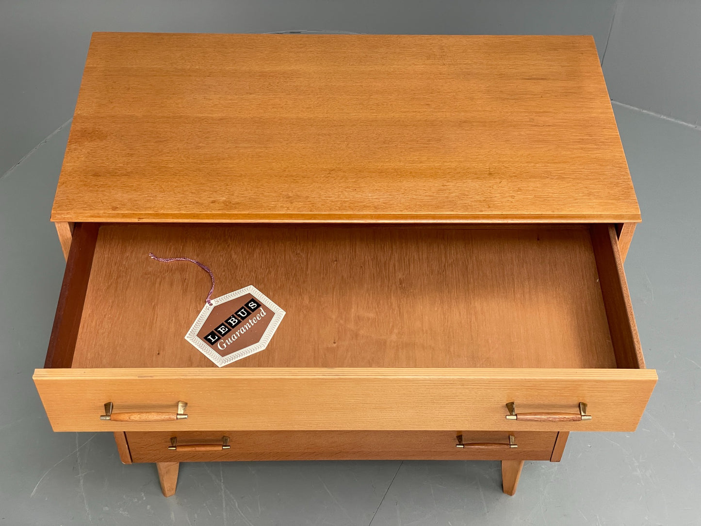 Vintage Chest Of Drawers By Lebus 1960s Oak Veneer Retro Mid Century EB12199