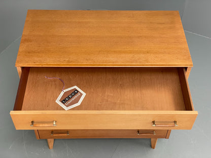 Vintage Chest Of Drawers By Lebus 1960s Oak Veneer Retro Mid Century EB12199
