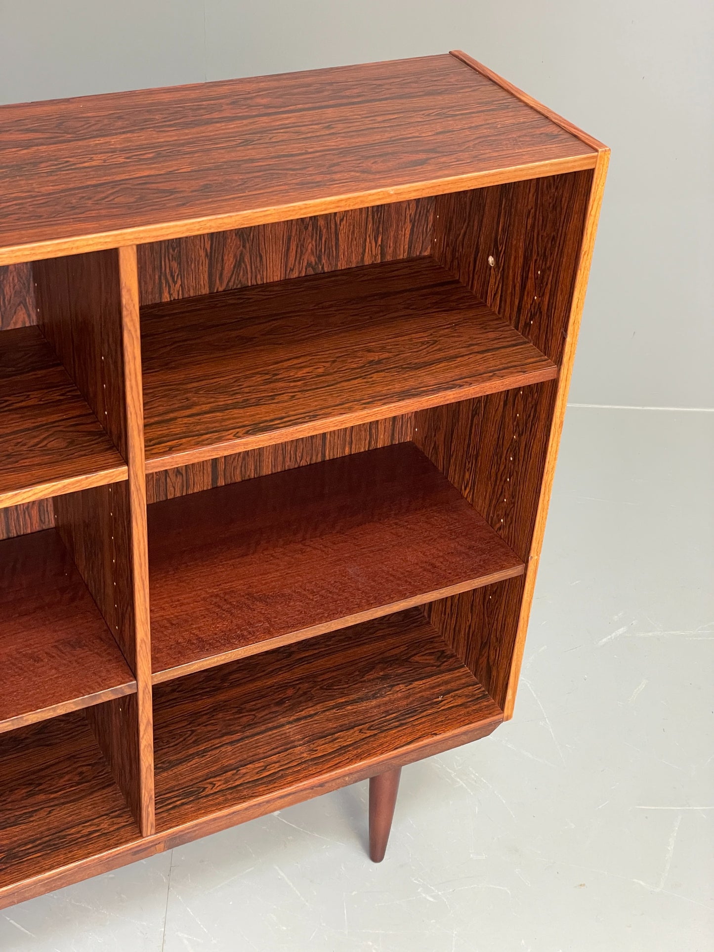 Vintage Danish 1970s Bookcase Mid Century Shelving Retro Darkwood EB12067