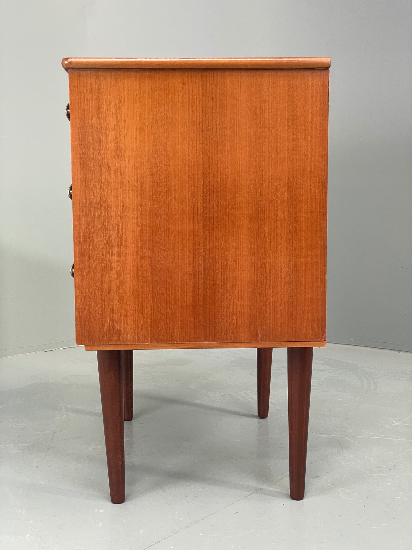 Vintage 1970s Bedside Cabinet Chest Of Drawers Cherry Wood Retro EB12296