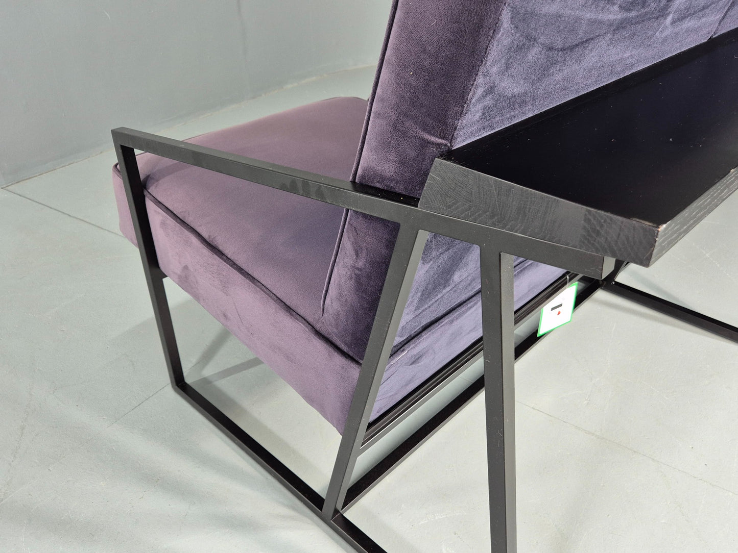 Vintage 3 Seater Sofa Modern Design Orange Box Lossit Purple Velvet  EB12801