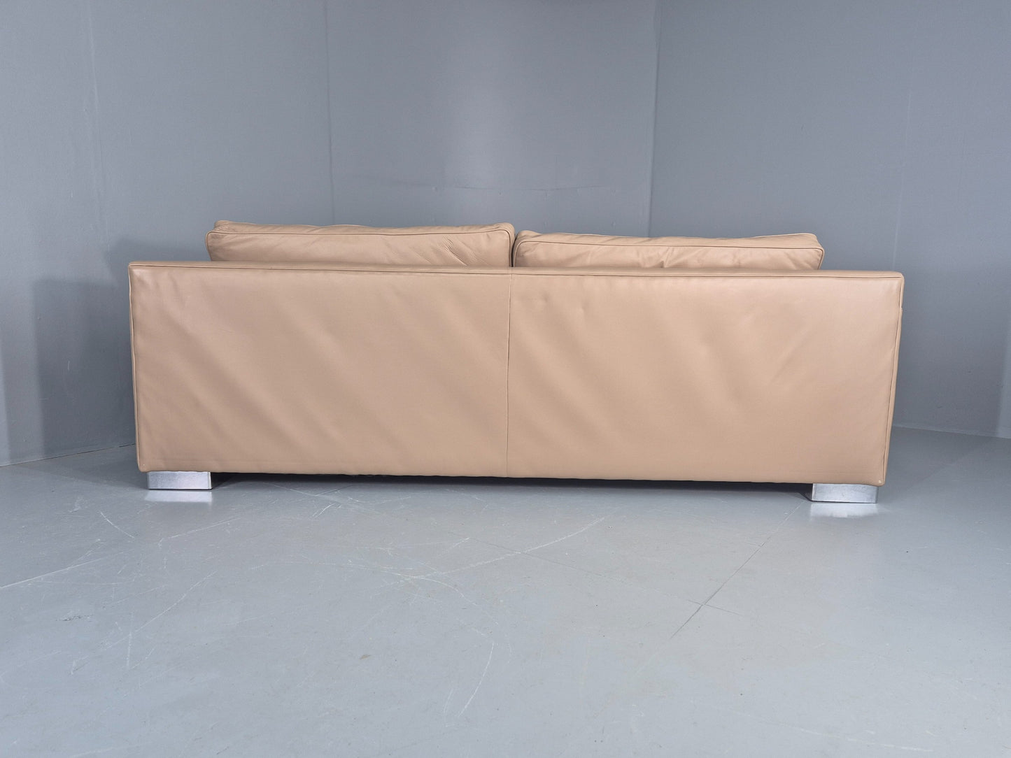 Modern Design 3 Seater Leather Sofa Moores Interiors Bespoke Quality EB11996