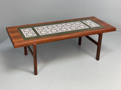 Vintage Rosewood Coffee Table 1960s Tile Topped By Arrebo Mid Century EB10871