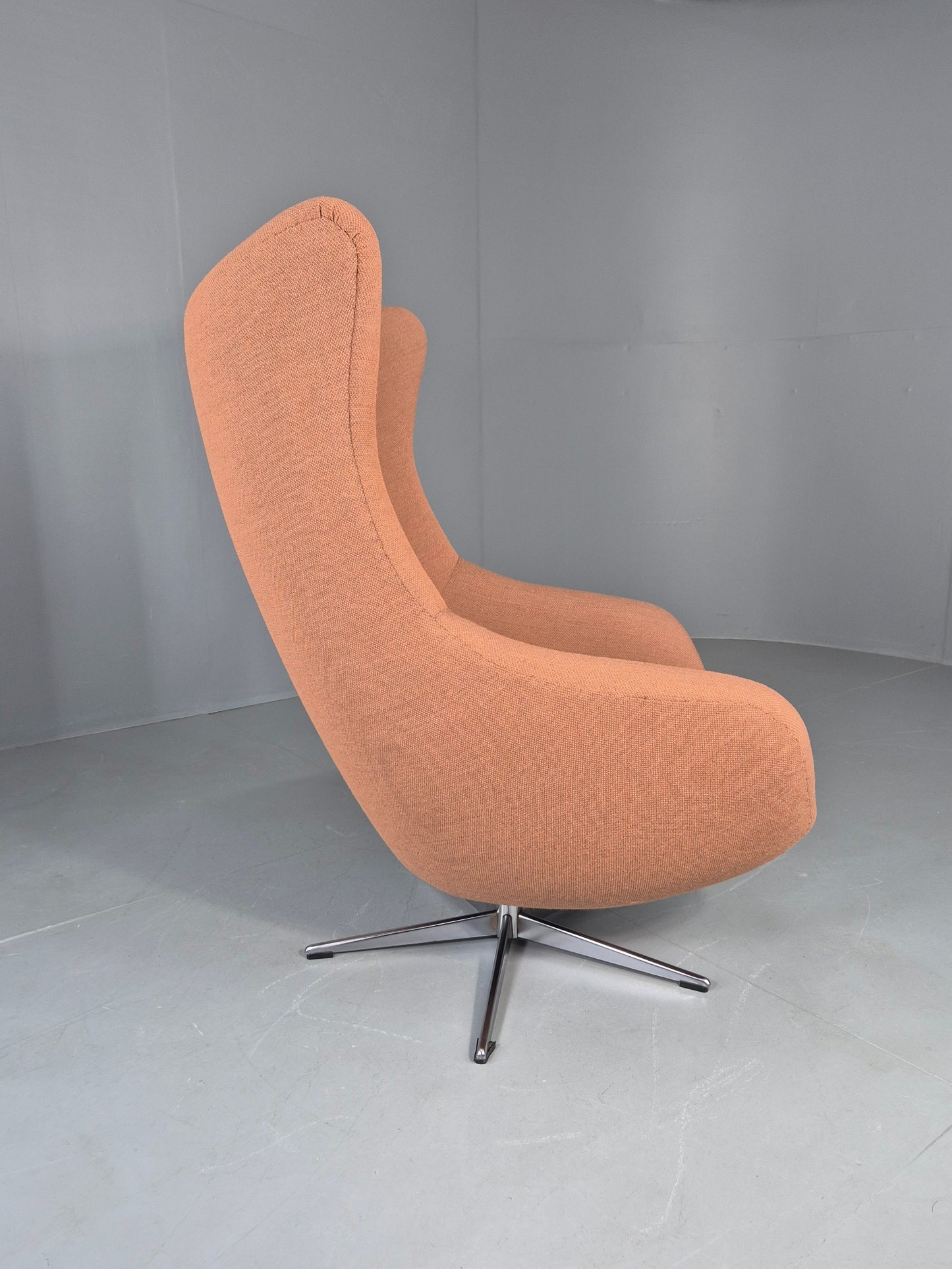 Vintage Danish Bucket Egg Chair New Upholstery 1960s Retro Mid Century EB12111