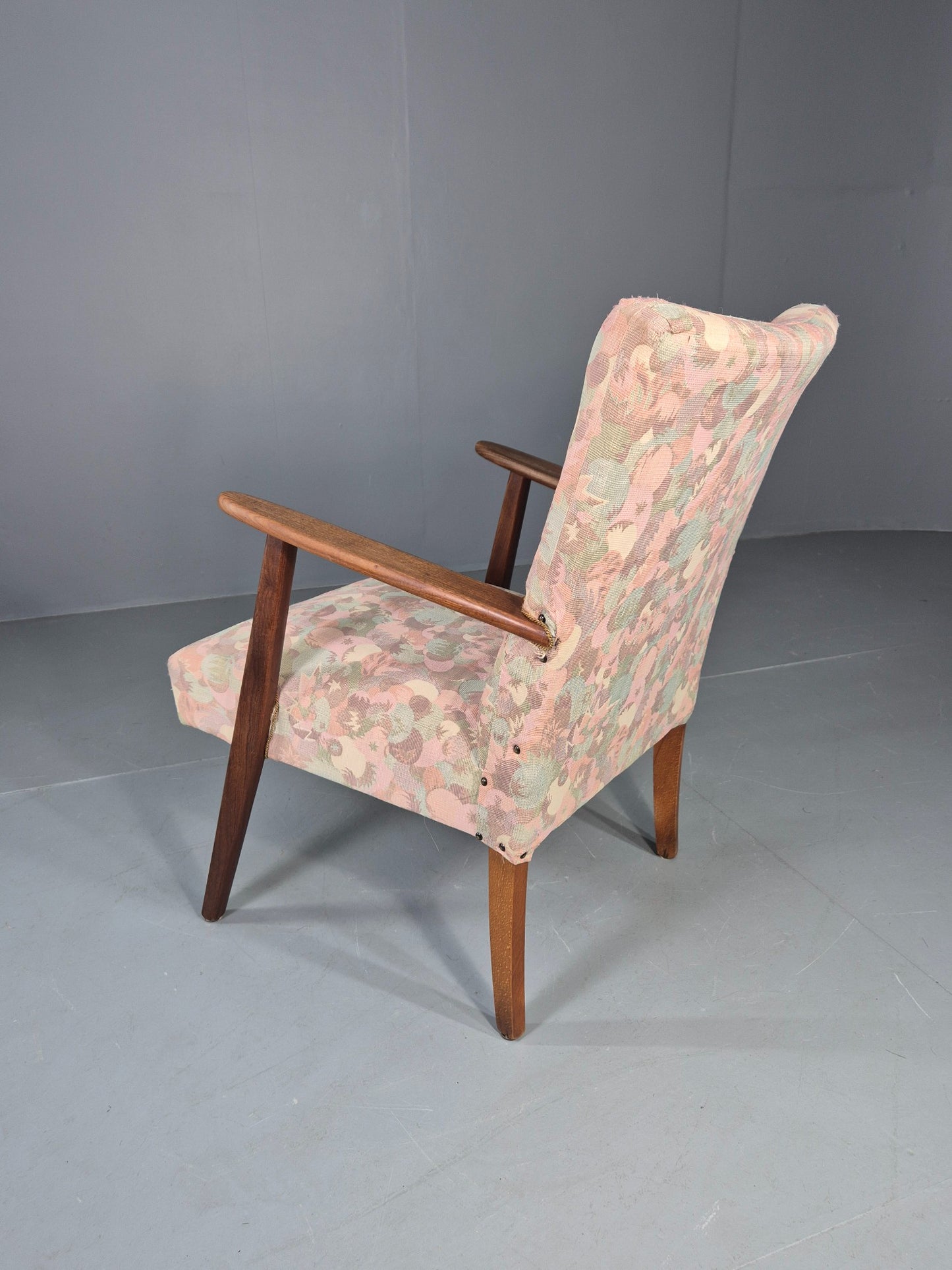 Vintage Danish Lounge Chair 1960s Mid Century Design Teak Frame EB12732