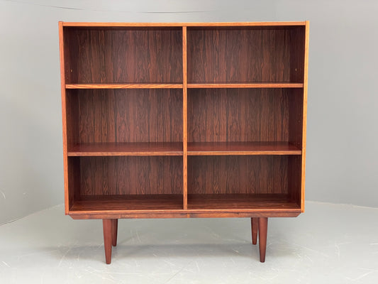 Vintage Danish 1970s Bookcase Mid Century Shelving Retro Darkwood EB12067