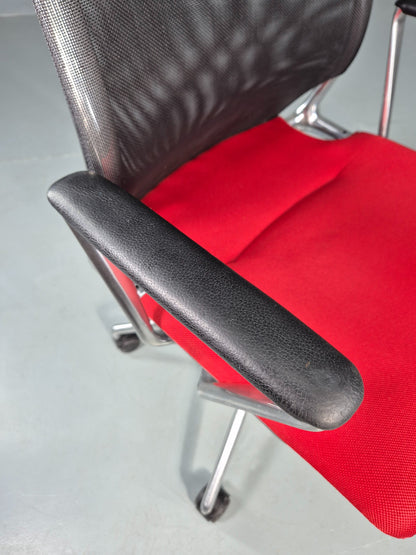 Vintage Vitra Media Office Chair Red and Black EB12256