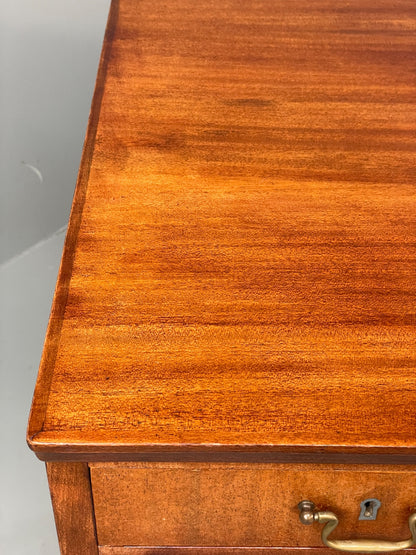 Vintage 1950s Mahogany Desk Mid Century Danish Drawers Brass EB10820