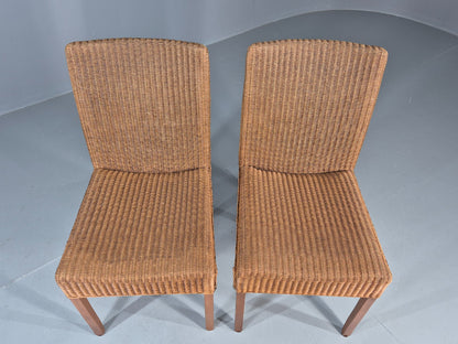 2 Vintage Rattan Dining Chairs 1980s Retro Dutch EB12047