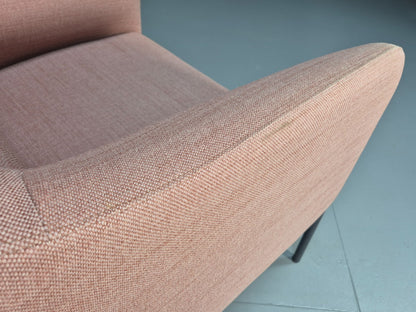 2 Roger Lewis Modern Design Armchairs Pink Wool Upholstery EB9952 MNOR