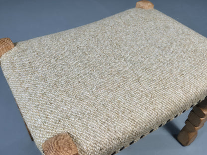 Vintage Henning Kjaernulf Style Footstool 1970s Retro EB12726