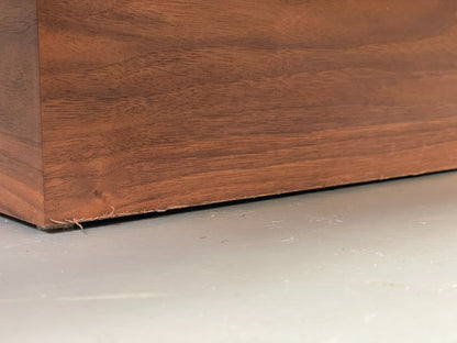 Square Coffee Table Walnut Modern Japanese Style With Storage EB12519