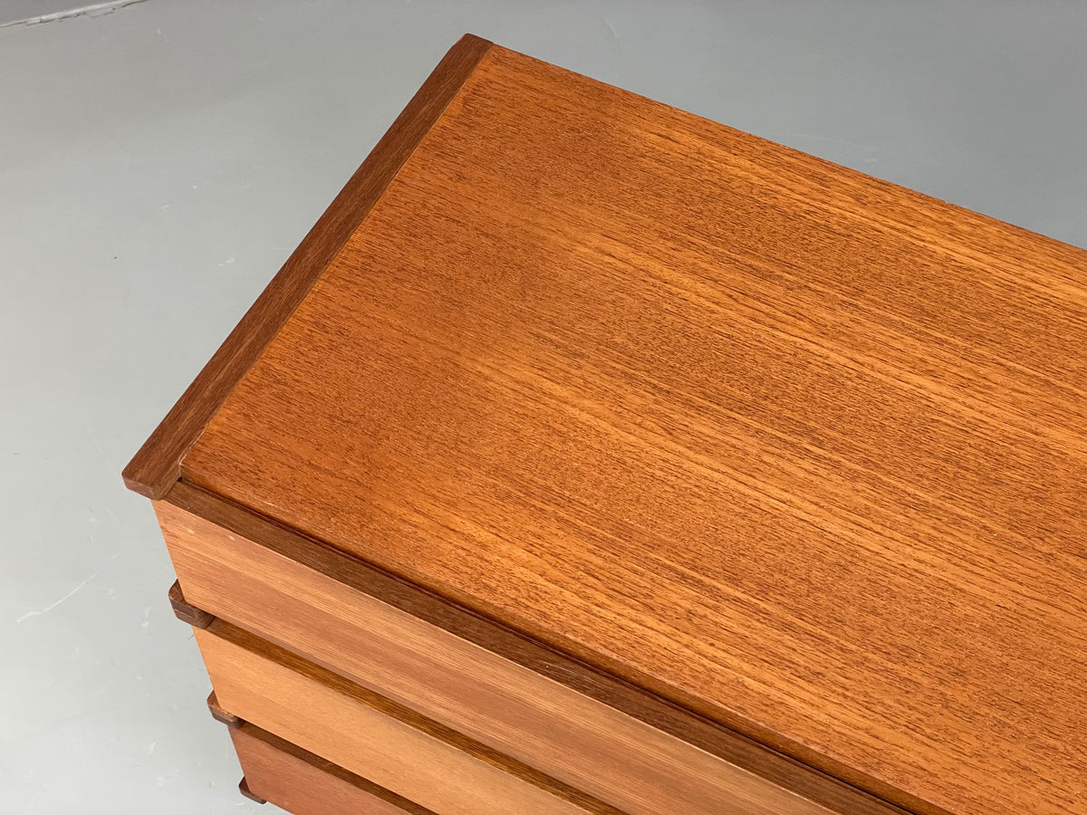Vintage Chest of Drawers Teak Retro Mid Century White Interior EB13105