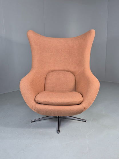 Vintage Danish Bucket Egg Chair New Upholstery 1960s Retro Mid Century EB12111
