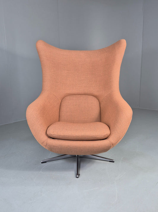 Vintage Danish Bucket Egg Chair New Upholstery 1960s Retro Mid Century EB12111