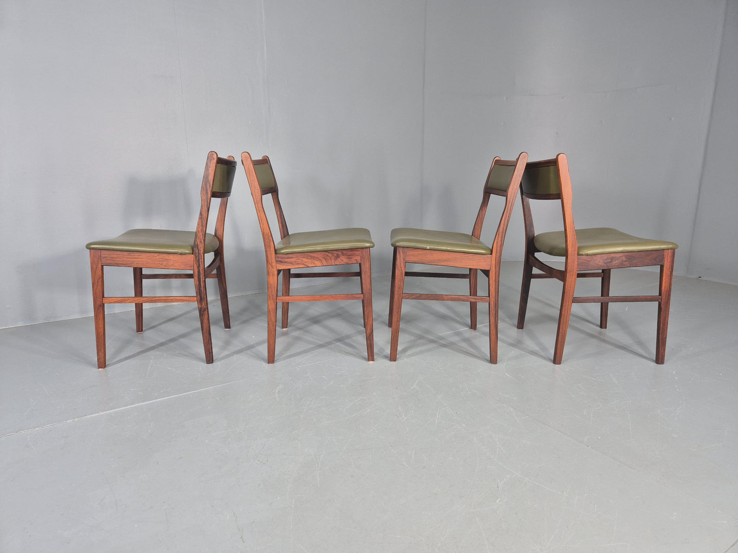 4 Vintage Mid Century Dining Chairs Danish Design Vestervig Eriksen EB12145
