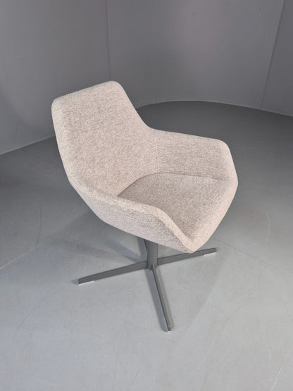Vintage Swivel Tub Chair Hitch Mylius Modern Design Retro Cream EB12841