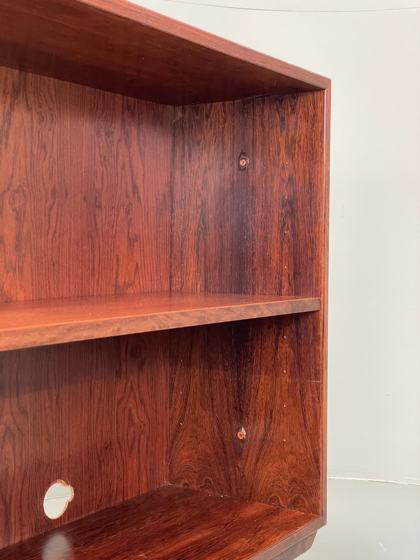 Vintage Danish 1960s Bookcase By Hjornebo Darkwood Retro Shelving EB12065