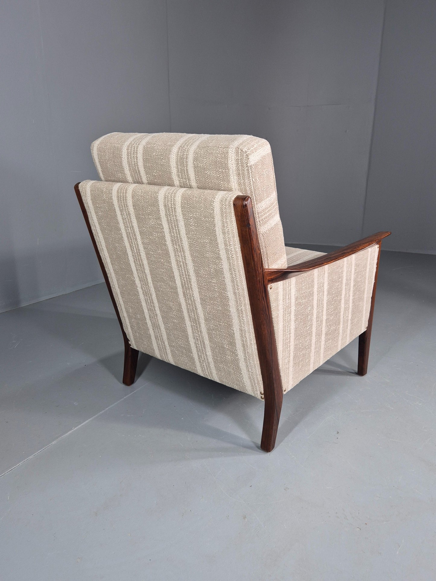 Vintage Mid Century Lounge Chair New Upholstery Swedish 1960s Design EB11137