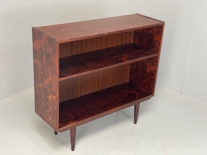 Vintage 1970s Danish Bookcase Darkwood Retro Adjustable Shelving EB12337