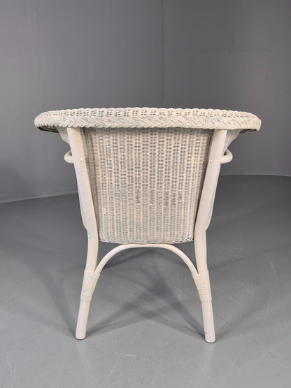 Vintage Lloyd Loom chair 1930s Original White Painted B12163