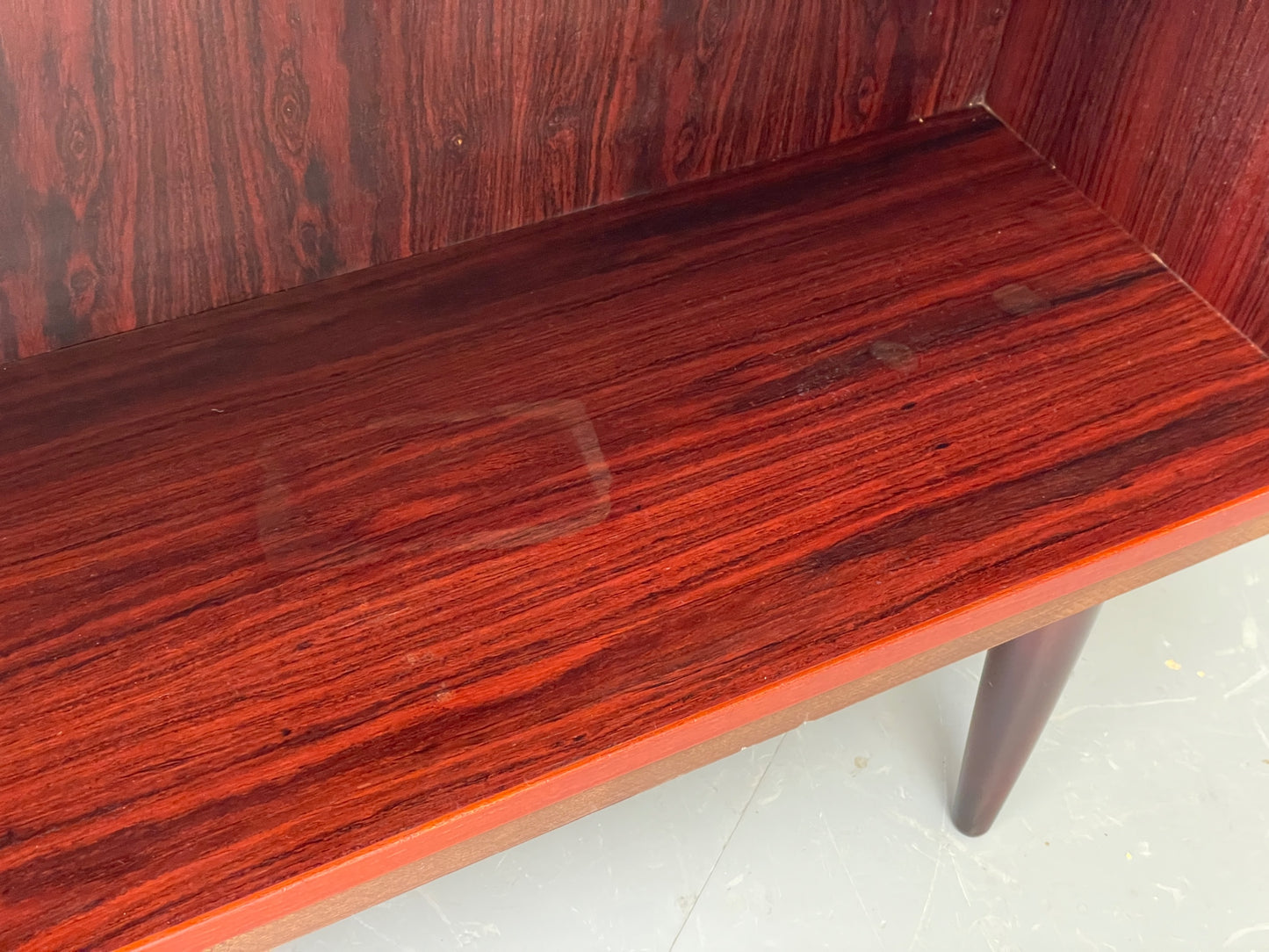 Vintage 1970s Darkwood Bookcase Retro Mid Century Shelving Adjustable EB12325