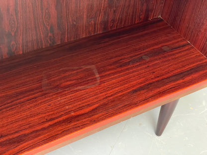 Vintage 1970s Darkwood Bookcase Retro Mid Century Shelving Adjustable EB12325