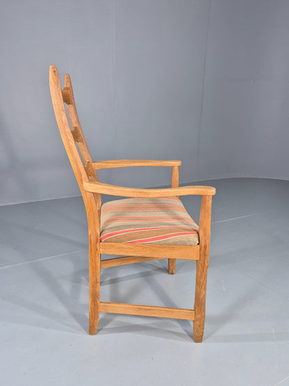 Vintage Henning Kjaernulf Elbow chair 1970s Oak Danish Retro Brutalist  Eb12533