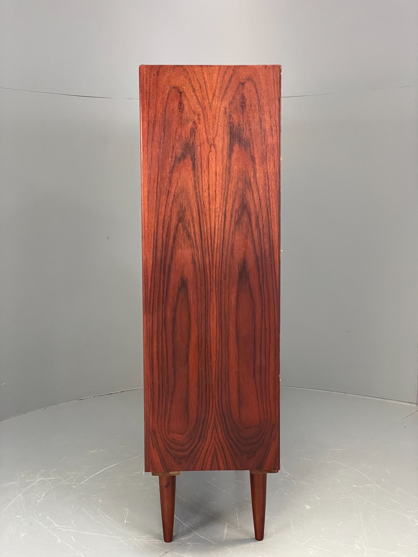 Vintage 1960s Danish Bookcase By Brouer Darkwood Mid Century Shelving EB12064