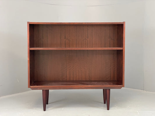 Vintage 1970s Danish Bookcase Darkwood Retro Adjustable Shelving EB12337