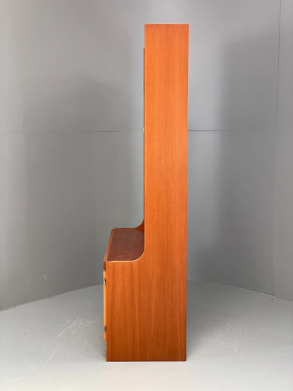 Vintage Teak Wall Unit Jentique 1970s Retro Shelving Glazed EB11971