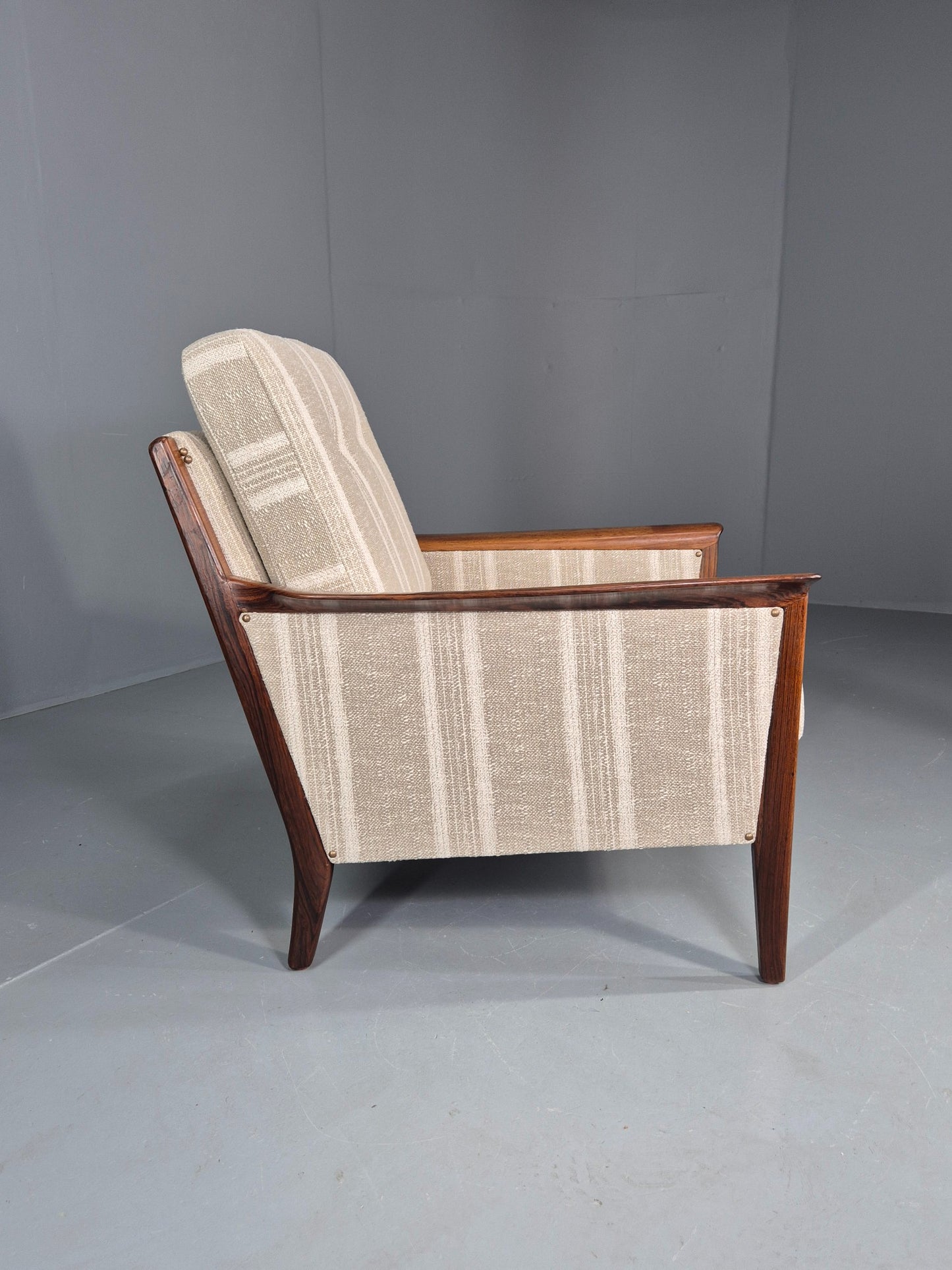 Vintage Mid Century Lounge Chair New Upholstery Swedish 1960s Design EB11137