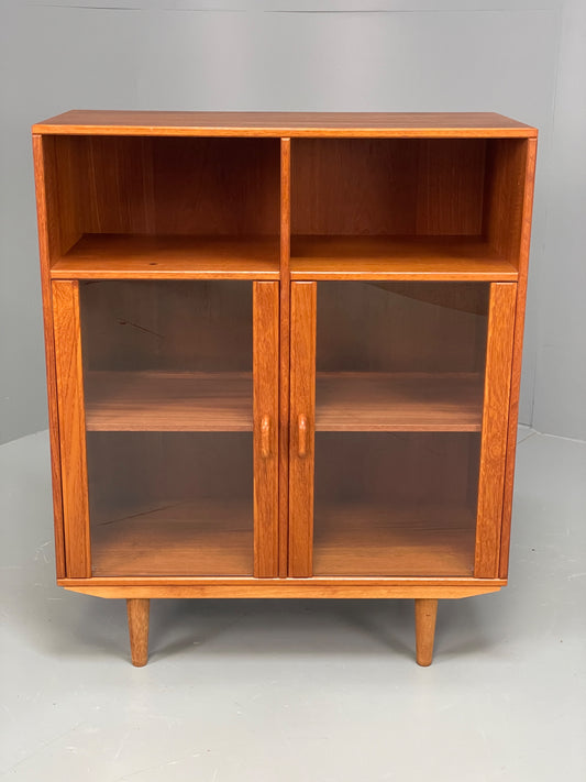 Vintage Teak Cabinet Danish 1970s Retro Mid Century Shelving Cupboard EB12965